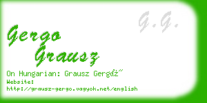 gergo grausz business card